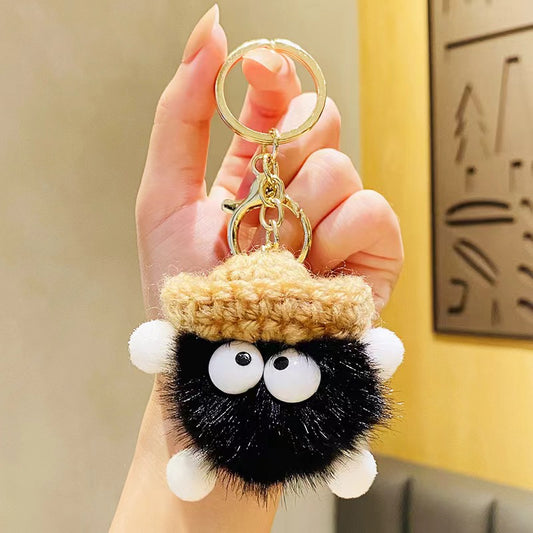Small Amigurumi Keychain for Couple, Handmade crochet item, Black