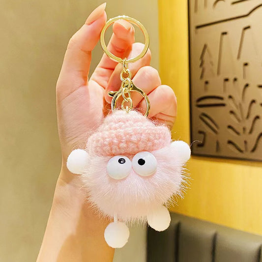Small Amigurumi Keychain for Couple, Handmade crochet item, Pink